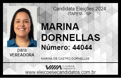 Candidato MARINA DORNELLAS 2024 - ITAPEVI - Eleições