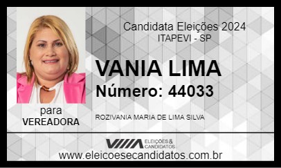 Candidato VANIA LIMA 2024 - ITAPEVI - Eleições