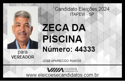 Candidato ZECA DA PISCINA 2024 - ITAPEVI - Eleições