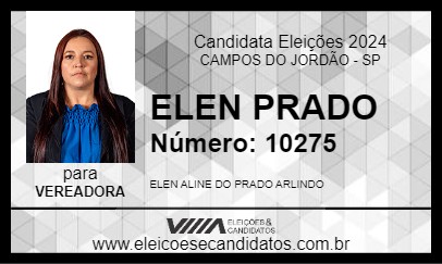 Candidato ELEN PRADO 2024 - CAMPOS DO JORDÃO - Eleições