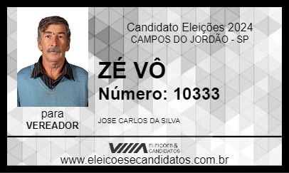 Candidato ZÉ VÔ 2024 - CAMPOS DO JORDÃO - Eleições