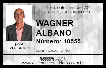 Candidato WAGNER ALBANO 2024 - CAMPOS DO JORDÃO - Eleições