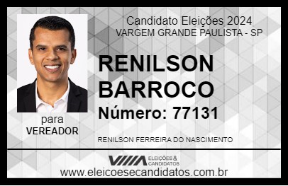 Candidato RENILSON BARROCO 2024 - VARGEM GRANDE PAULISTA - Eleições