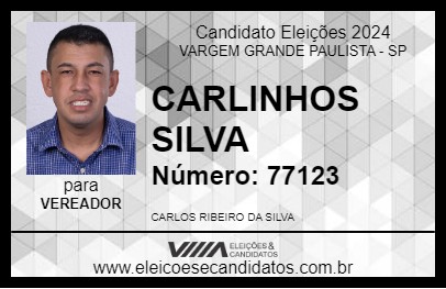 Candidato CARLINHOS SILVA 2024 - VARGEM GRANDE PAULISTA - Eleições