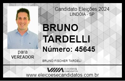 Candidato BRUNO TARDELLI 2024 - LINDÓIA - Eleições