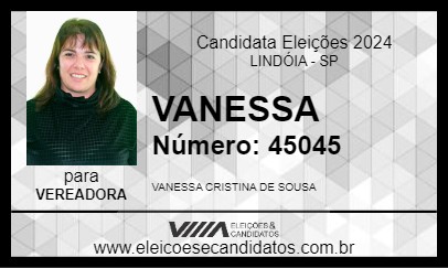 Candidato VANESSA 2024 - LINDÓIA - Eleições