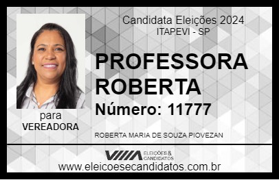 Candidato PROFESSORA ROBERTA 2024 - ITAPEVI - Eleições