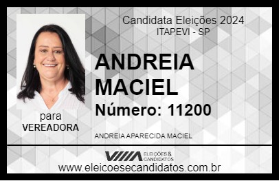 Candidato ANDREIA MACIEL 2024 - ITAPEVI - Eleições