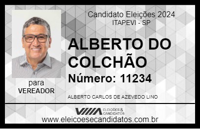 Candidato ALBERTO DO COLCHÃO 2024 - ITAPEVI - Eleições