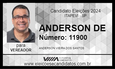 Candidato ANDERSON DE 2024 - ITAPEVI - Eleições