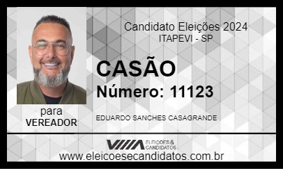 Candidato CASÃO 2024 - ITAPEVI - Eleições