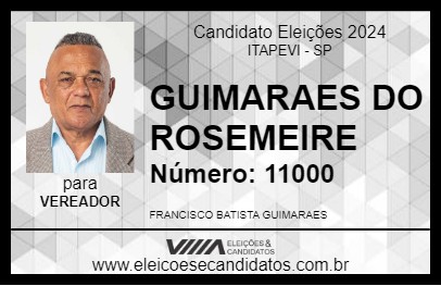 Candidato GUIMARAES DO ROSEMEIRE 2024 - ITAPEVI - Eleições