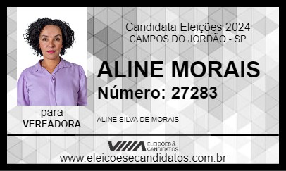 Candidato ALINE MORAIS 2024 - CAMPOS DO JORDÃO - Eleições