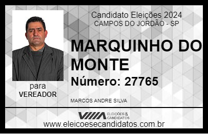 Candidato MARQUINHO DO MONTE 2024 - CAMPOS DO JORDÃO - Eleições