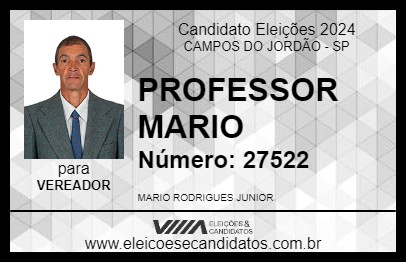 Candidato PROFESSOR MARIO 2024 - CAMPOS DO JORDÃO - Eleições