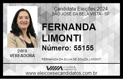 Candidato FERNANDA LIMONTI 2024 - SÃO JOSÉ DA BELA VISTA - Eleições