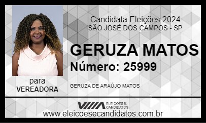 Candidato GERUZA MATOS 2024 - SÃO JOSÉ DOS CAMPOS - Eleições