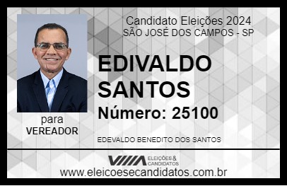 Candidato EDIVALDO SANTOS 2024 - SÃO JOSÉ DOS CAMPOS - Eleições