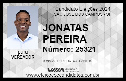 Candidato JONATAS PEREIRA 2024 - SÃO JOSÉ DOS CAMPOS - Eleições