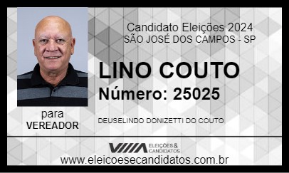 Candidato LINO COUTO 2024 - SÃO JOSÉ DOS CAMPOS - Eleições