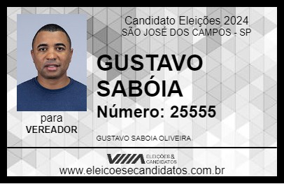 Candidato GUSTAVO SABÓIA 2024 - SÃO JOSÉ DOS CAMPOS - Eleições