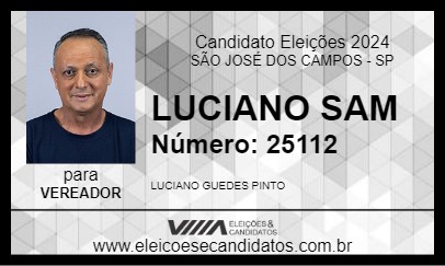 Candidato LUCIANO SAM 2024 - SÃO JOSÉ DOS CAMPOS - Eleições