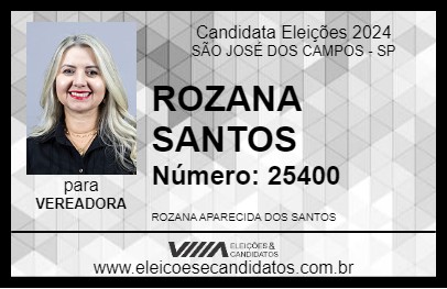 Candidato ROZANA SANTOS 2024 - SÃO JOSÉ DOS CAMPOS - Eleições