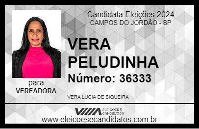 Candidato VERA PELUDINHA 2024 - CAMPOS DO JORDÃO - Eleições