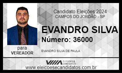 Candidato EVANDRO SILVA 2024 - CAMPOS DO JORDÃO - Eleições