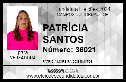 Candidato PATRÍCIA SANTOS 2024 - CAMPOS DO JORDÃO - Eleições