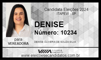 Candidato DENISE 2024 - ITAPEVI - Eleições