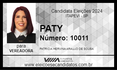 Candidato PATY 2024 - ITAPEVI - Eleições