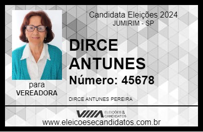 Candidato DIRCE ANTUNES 2024 - JUMIRIM - Eleições