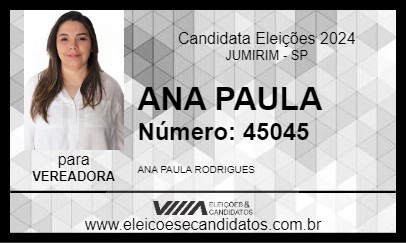 Candidato ANA PAULA 2024 - JUMIRIM - Eleições