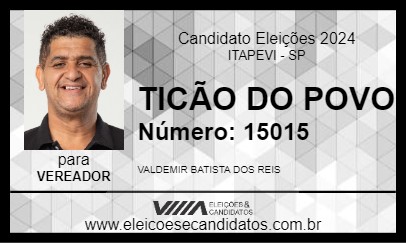 Candidato TICÃO DO POVO 2024 - ITAPEVI - Eleições