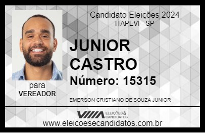 Candidato JUNIOR CASTRO 2024 - ITAPEVI - Eleições