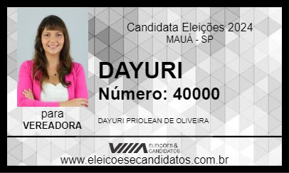 Candidato DAYURI 2024 - MAUÁ - Eleições