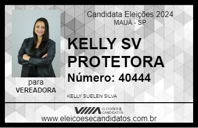 Candidato KELLY SV PROTETORA 2024 - MAUÁ - Eleições