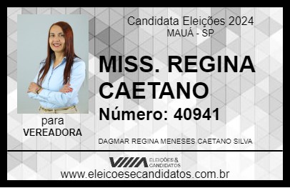 Candidato MISS. REGINA CAETANO 2024 - MAUÁ - Eleições