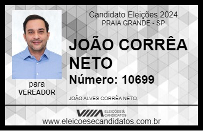 Candidato JOÃO CORRÊA NETO 2024 - PRAIA GRANDE - Eleições