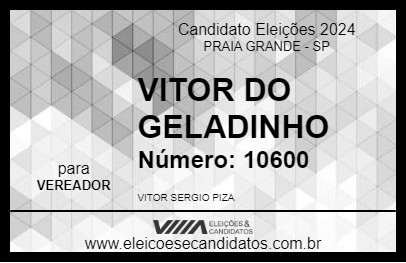 Candidato VITOR DO GELADINHO 2024 - PRAIA GRANDE - Eleições