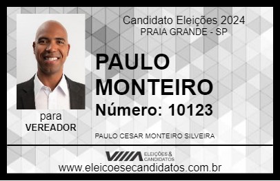 Candidato PAULO MONTEIRO 2024 - PRAIA GRANDE - Eleições