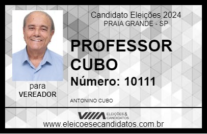 Candidato PROFESSOR CUBO 2024 - PRAIA GRANDE - Eleições