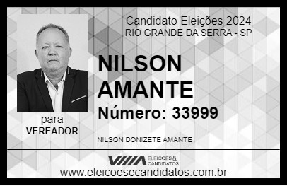 Candidato NILSON AMANTE 2024 - RIO GRANDE DA SERRA - Eleições