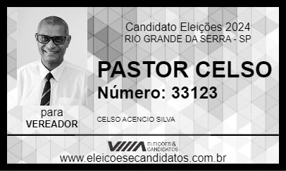 Candidato PASTOR CELSO 2024 - RIO GRANDE DA SERRA - Eleições