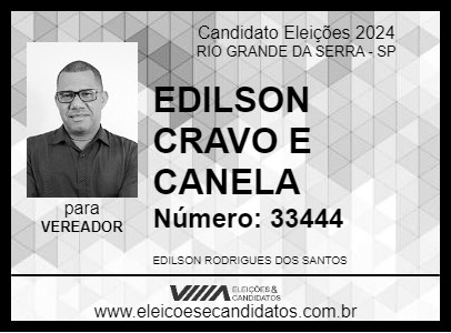 Candidato EDILSON CRAVO E CANELA 2024 - RIO GRANDE DA SERRA - Eleições