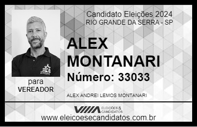 Candidato ALEX MONTANARI 2024 - RIO GRANDE DA SERRA - Eleições