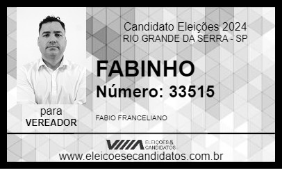 Candidato FABINHO 2024 - RIO GRANDE DA SERRA - Eleições