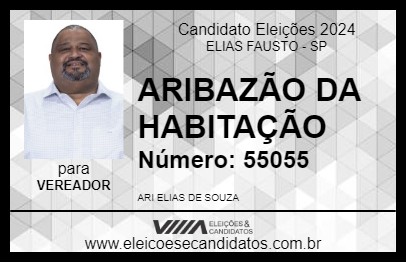 Candidato ARIBAZÃO 2024 - ELIAS FAUSTO - Eleições