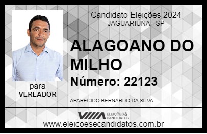 Candidato ALAGOANO DO MILHO 2024 - JAGUARIÚNA - Eleições